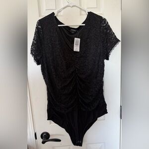 Torrid Elegant Black Lace Bodysuit